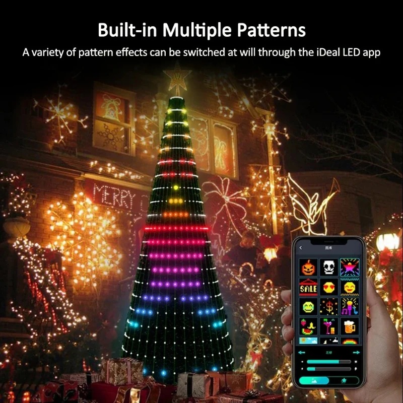 Lighting Decoration Ideas - Christmas Star Tree Lights RGB LED,