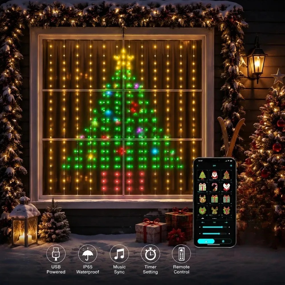 Christmas Light String LED Cur - đánh giá và giá Lighting Decoration Ideas