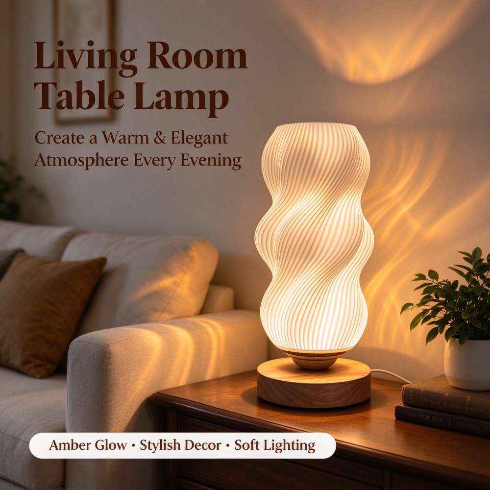 3D Printed Wave Texture Night  - đánh giá và giá Lighting Decor Bedroom