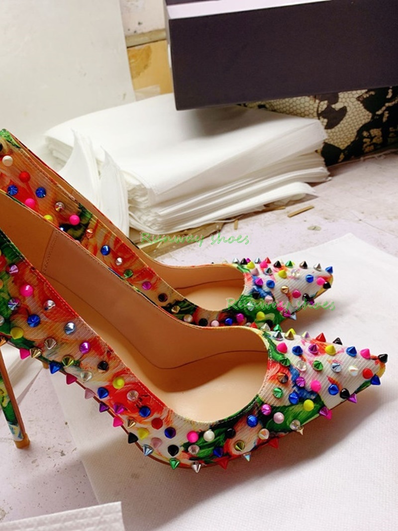 Printing Pointed High heel Mul - đánh giá và giá Up Lighting Decor