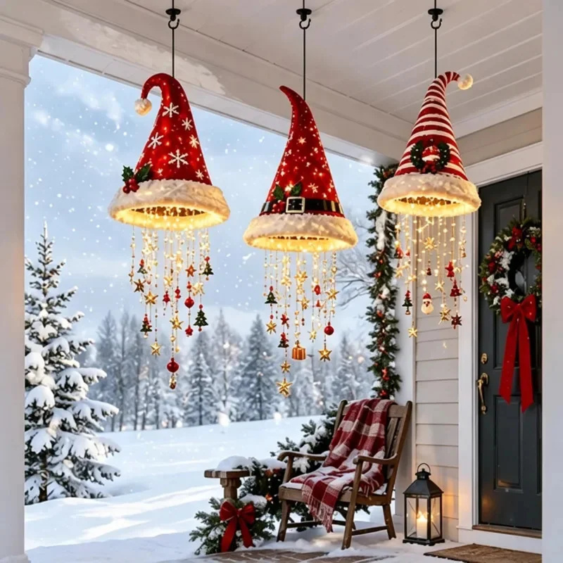 Santa Hat LED Pendant Lamp Chr - đánh giá và giá Lighting Christmas Decor