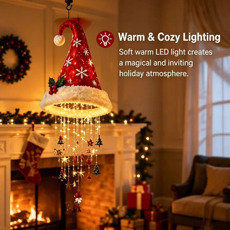 Santa Hat LED Pendant Lamp Chr - đánh giá và giá Lighting Christmas Decor