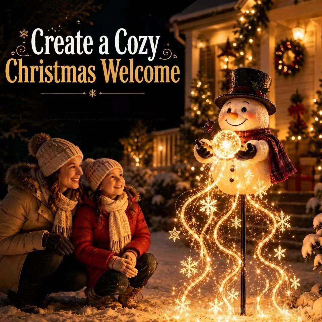 Lighted Christmas Snowman Deco - đánh giá và giá Lighting Decoration Ideas