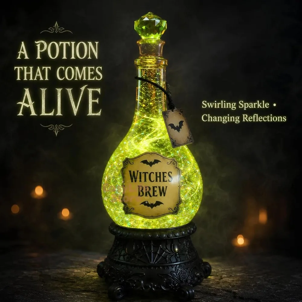 Lighted Witches’ Brew Bottle G - đánh giá và giá Up Lighting Decor